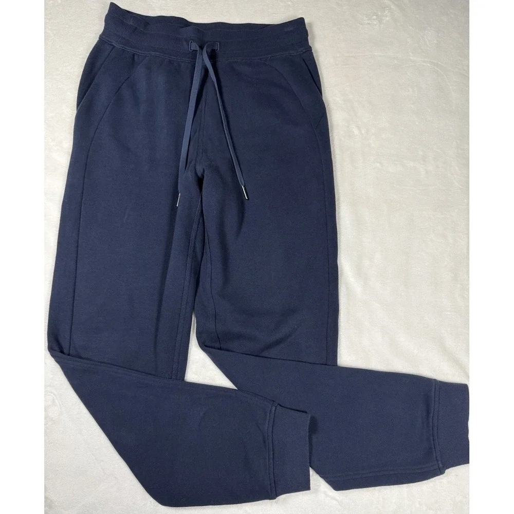 Lululemon Scuba High Rise Jogger Navy Blue Size 4 Drawstring Sweatpants - Picture 1 of 9